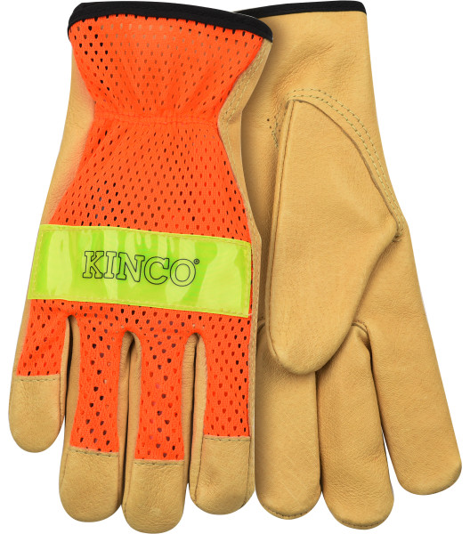 Hi-Vis Orange Mesh & Grain Pigskin Palm