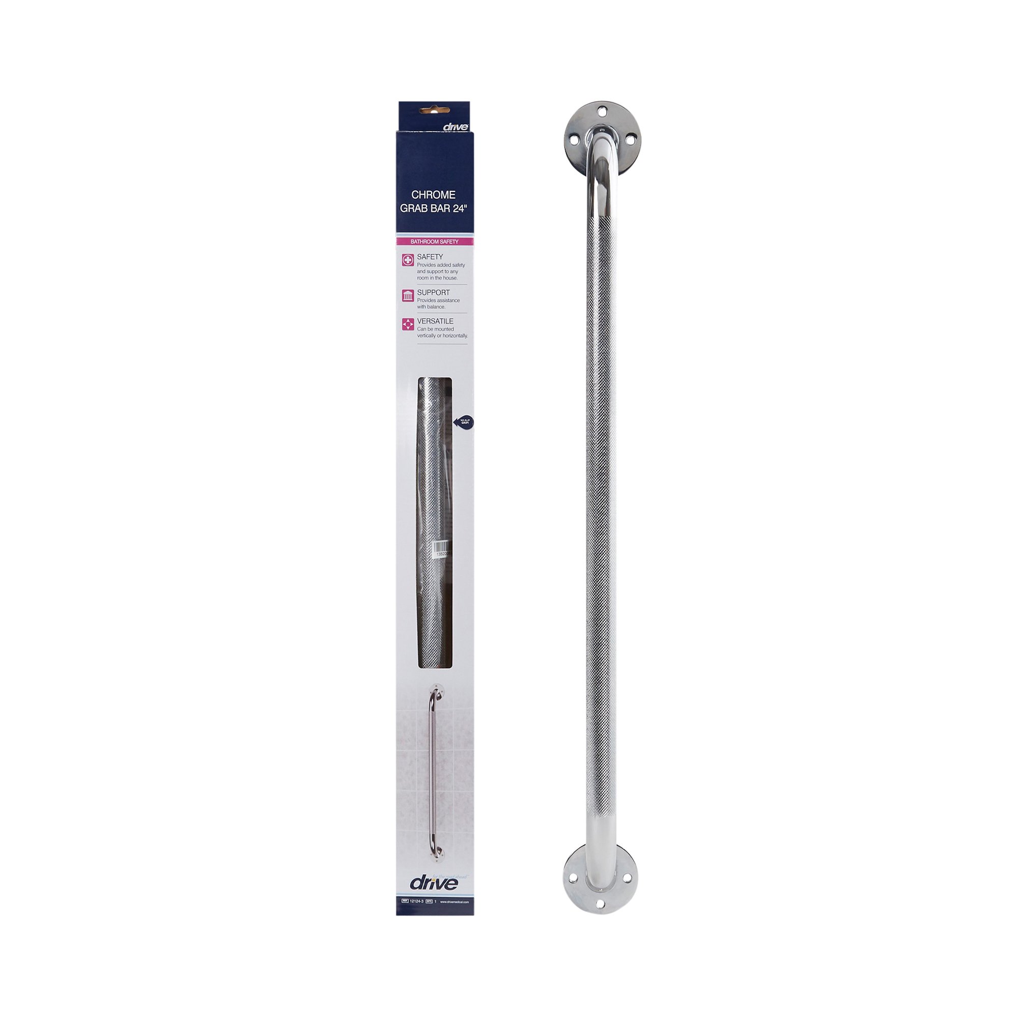 drive Wall Grab Bar, Chrome, 24 Inch MK 839763