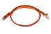 Cat5e Shielded Ethernet Patch Cable, Half-moon Boot, 3ft, Orange