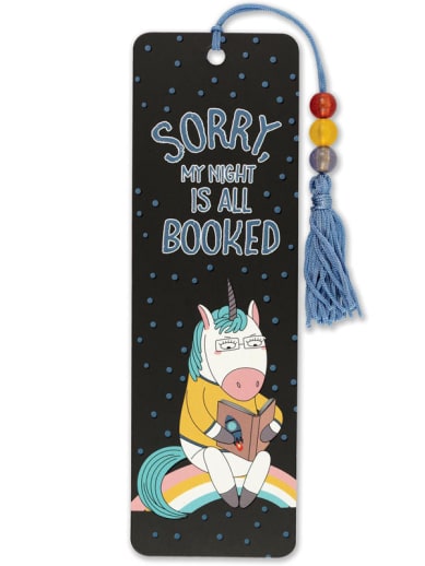 Sorry, My Night Is All Booked Beaded Bookmark