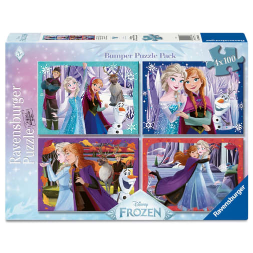 Disney Frozen - Magical Spirits: 4 Puzzles (100 Piece each)