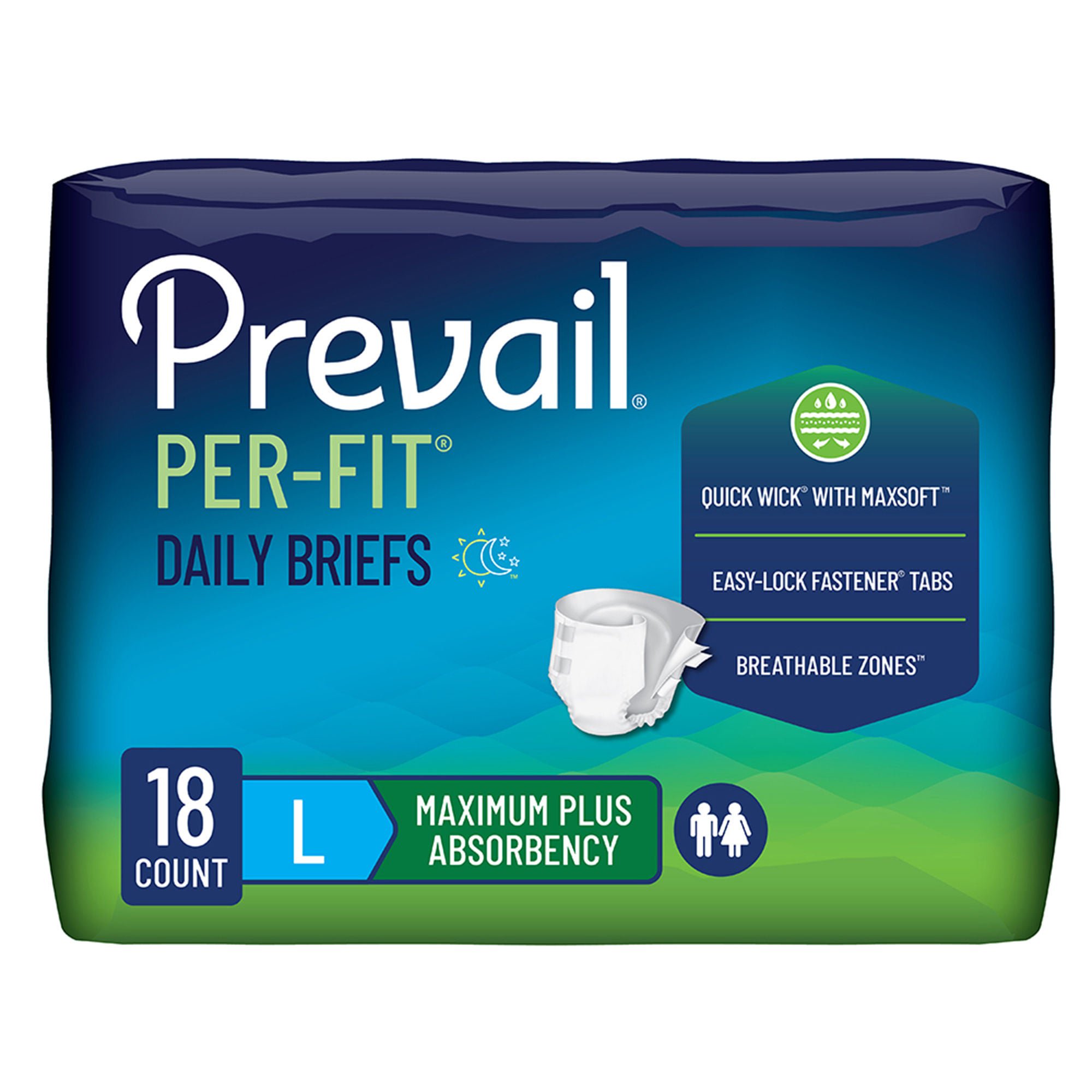 Prevail Per-Fit Maximum Incontinence Brief, Large MK 554691