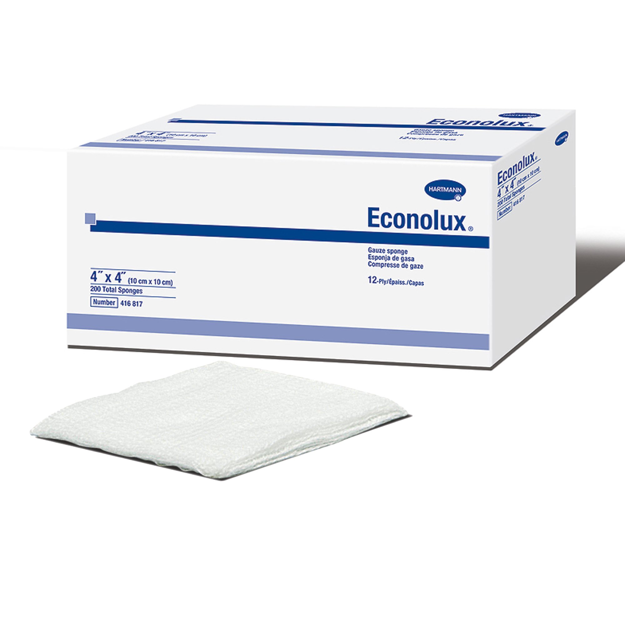 Econolux Gauze Sponge, 4 x 4 Inch, 12-Ply MK 575853