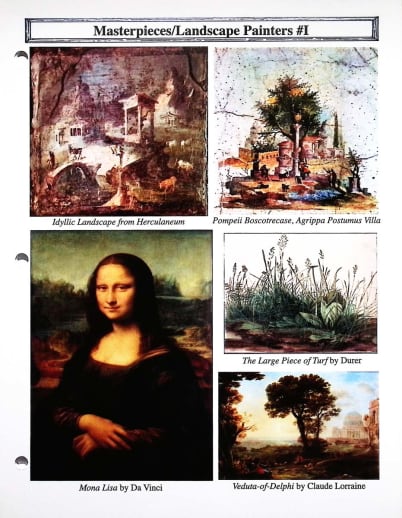 Classical Approach Masterpiece Lesson Cards Part V Landscape Painters 17th, 18th, & 19th Centuries