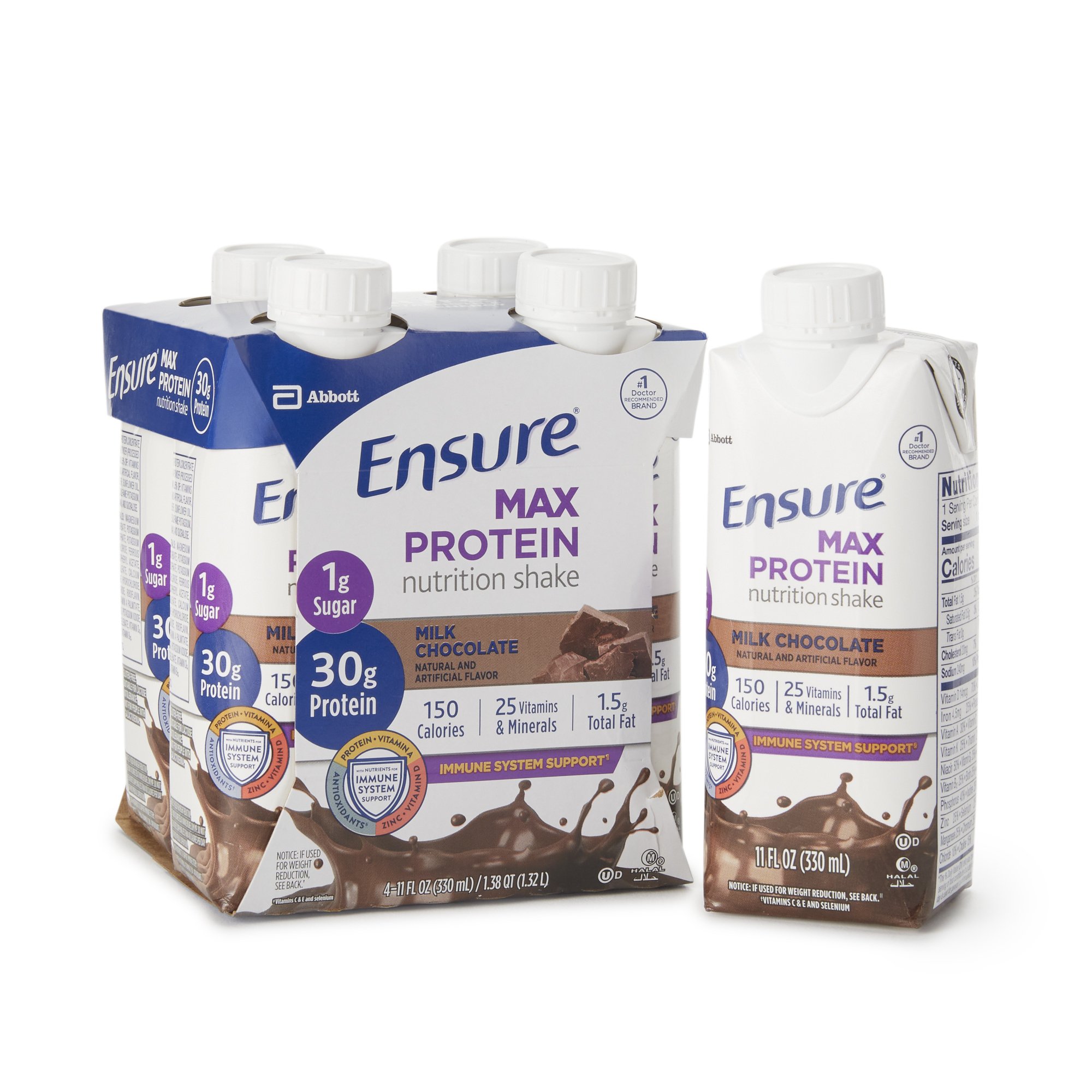 Ensure Max Protein Nutrition Shake, Chocolate, 11-ounce carton MK 1102612