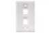 Keystone Wall Plate, 2 Port, White