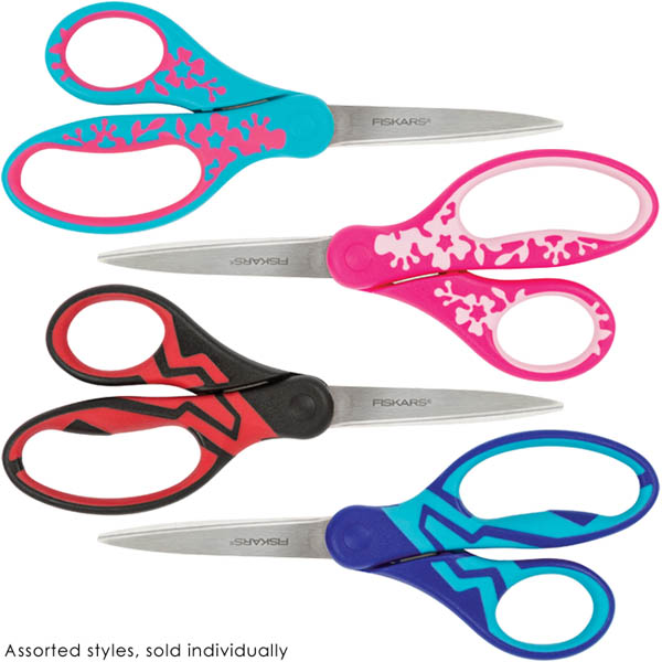 Fiskars Softgrip Left-Handed Student Scissors 7 (Assorted Color)