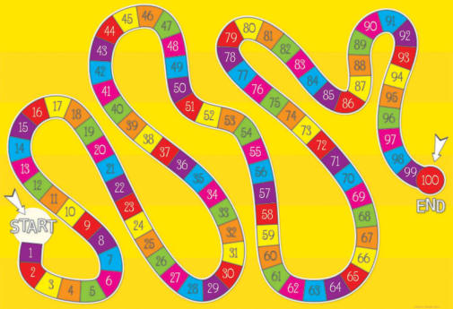 Numbered Game Board Smart Poly Wipe-Off Chart