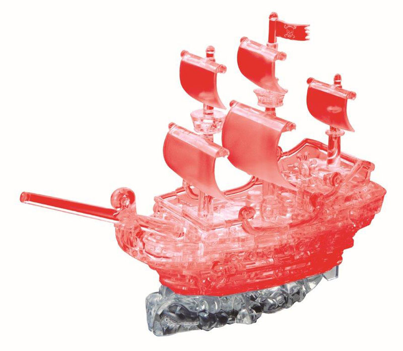 Deluxe 3D Crystal Puzzle - Red Pirate Ship