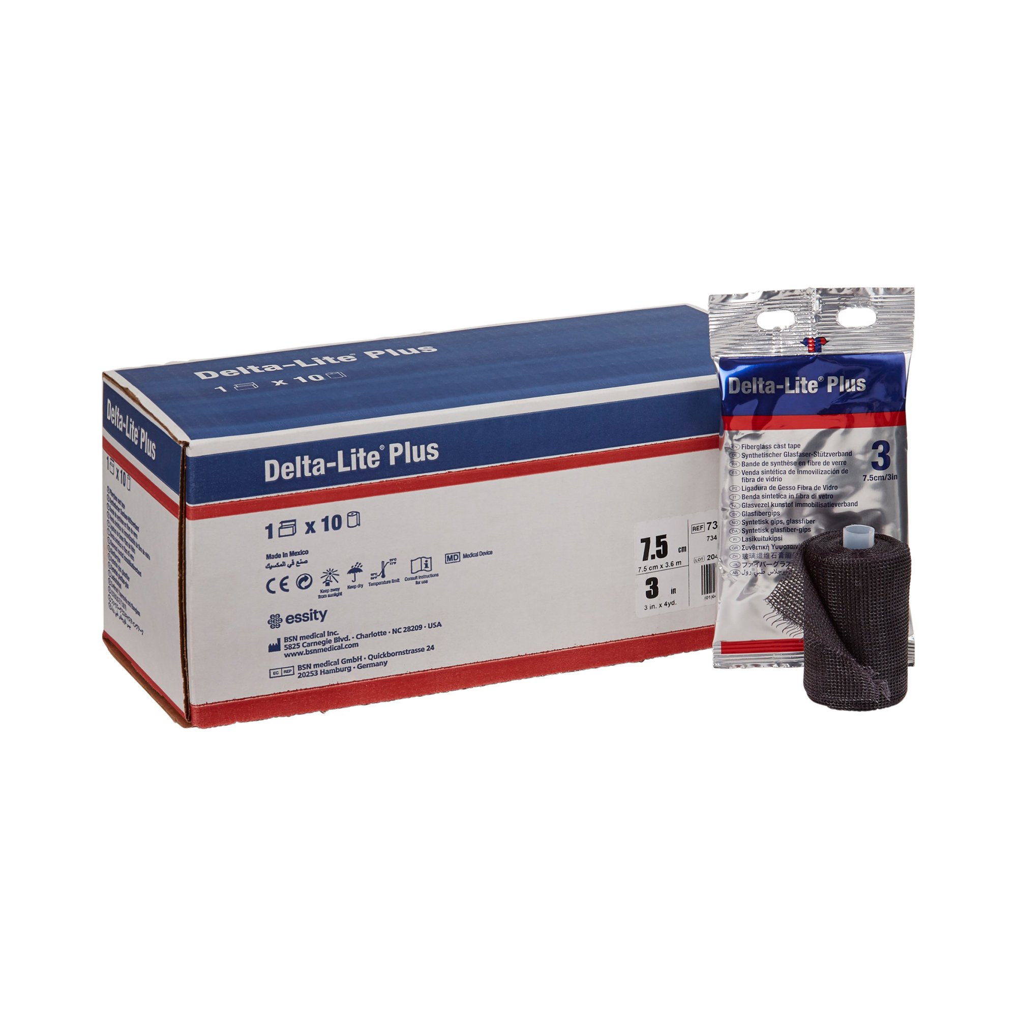 Delta-Lite Plus Black Cast Tape, 3 Inch x 4 Yard MK 653380