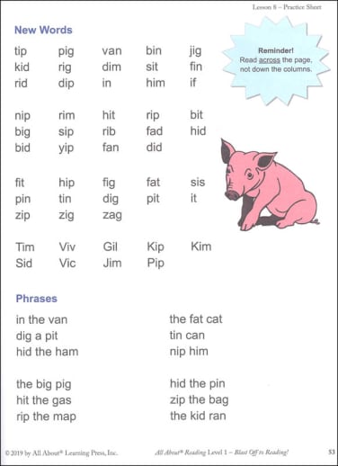 All About Reading Level 1 Student Packet Color Edition