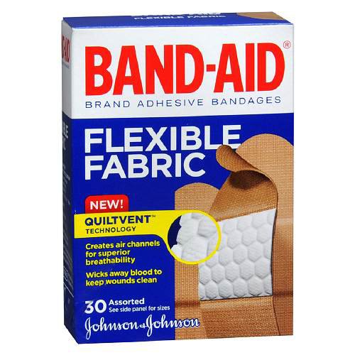 Band-Aid Flexible Fabric Tan Adhesive Strip, Assorted Sizes MK 861270