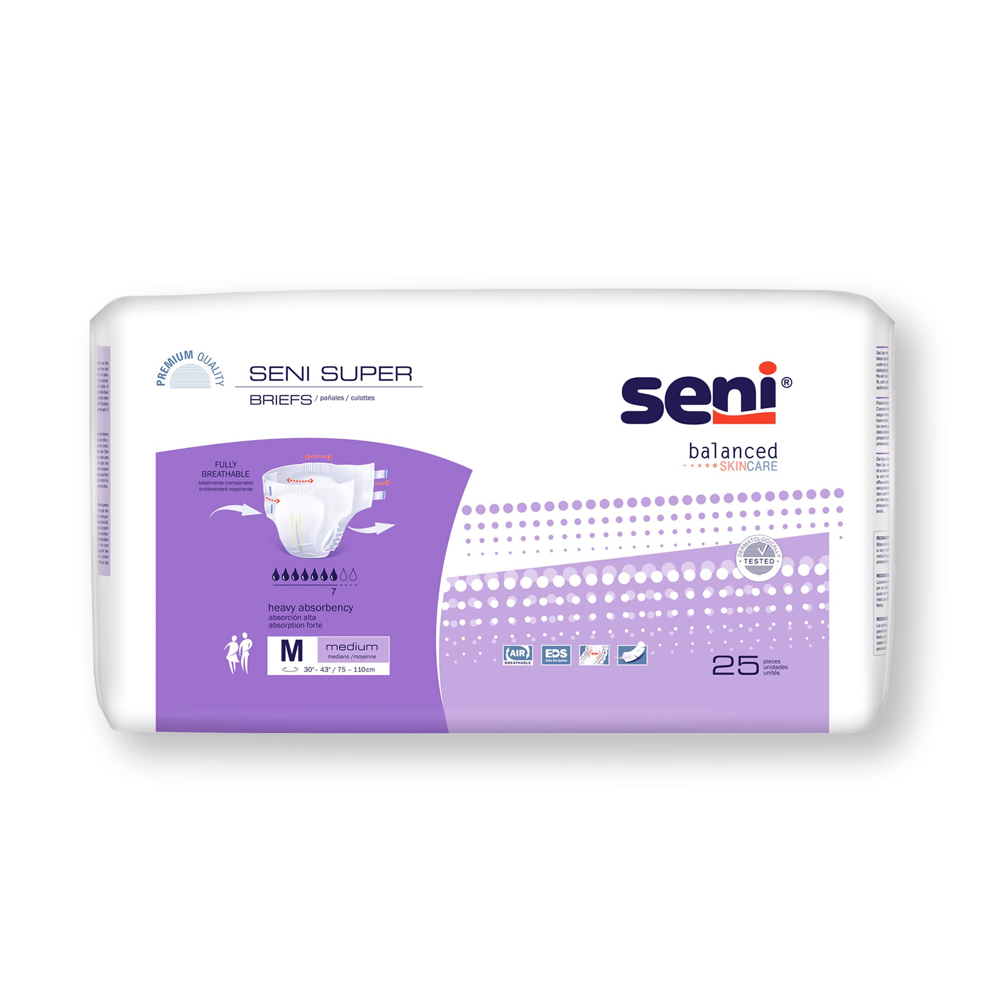 Seni Super Heavy Absorbency Incontinence Brief, Medium MK 1163846