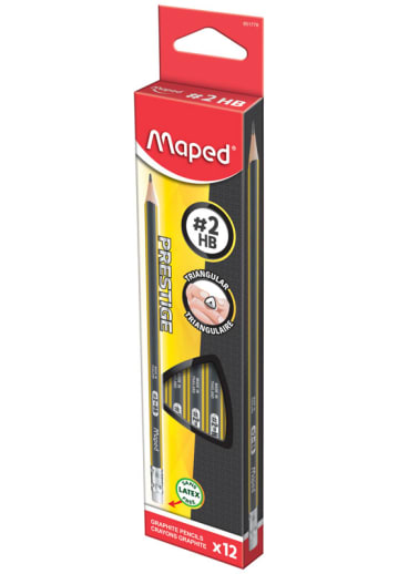 Prestige Triangular Graphite #2 Pencils (Box of 12)