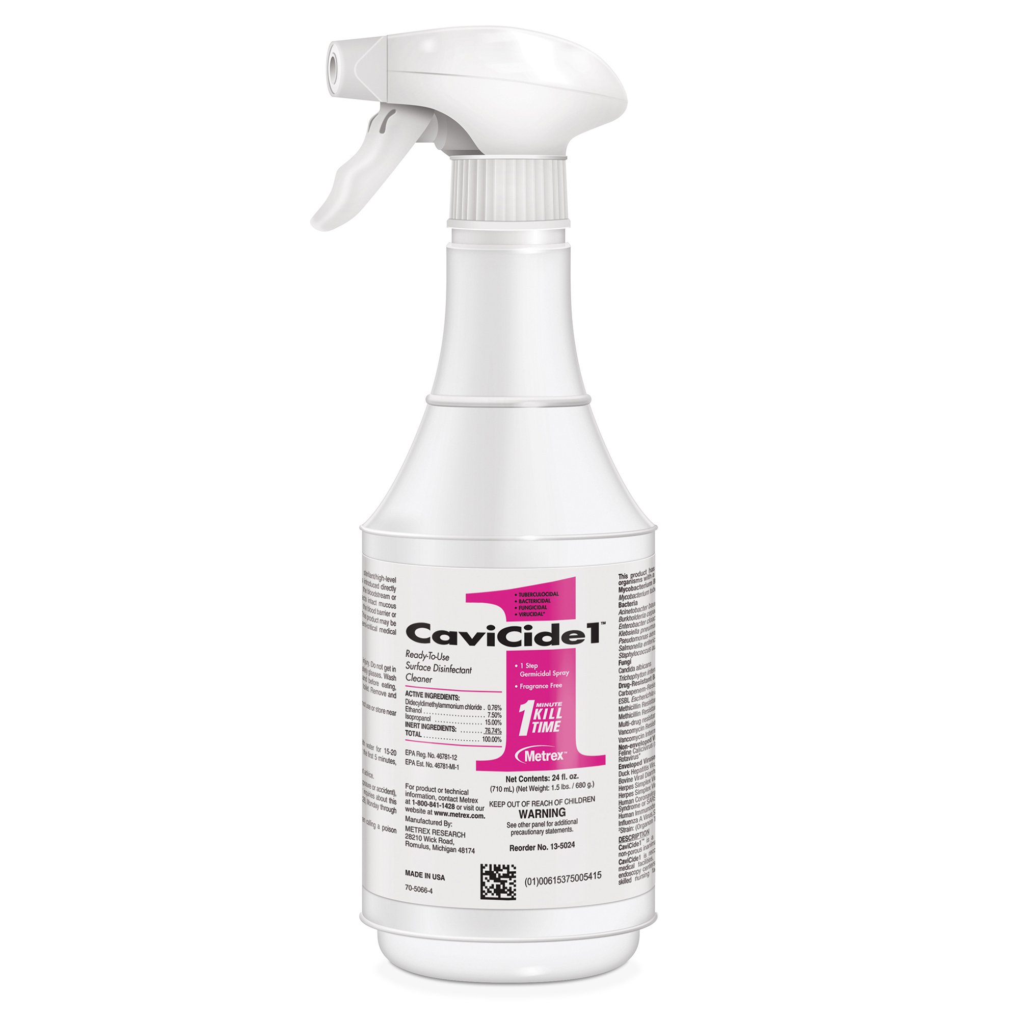 CaviCide1 Surface Disinfectant Cleaner, 24 oz. Trigger Spray Bottle MK 803720