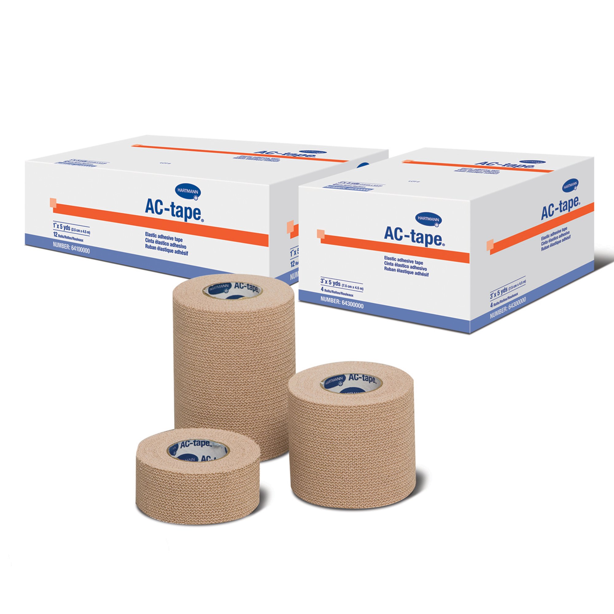 AC-tape Cotton Elastic Tape, 3 Inch x 5 Yard, Tan MK 442376