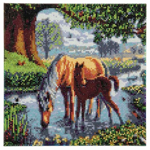 Crystal Art Medium Framed Kit - Fell Ponies