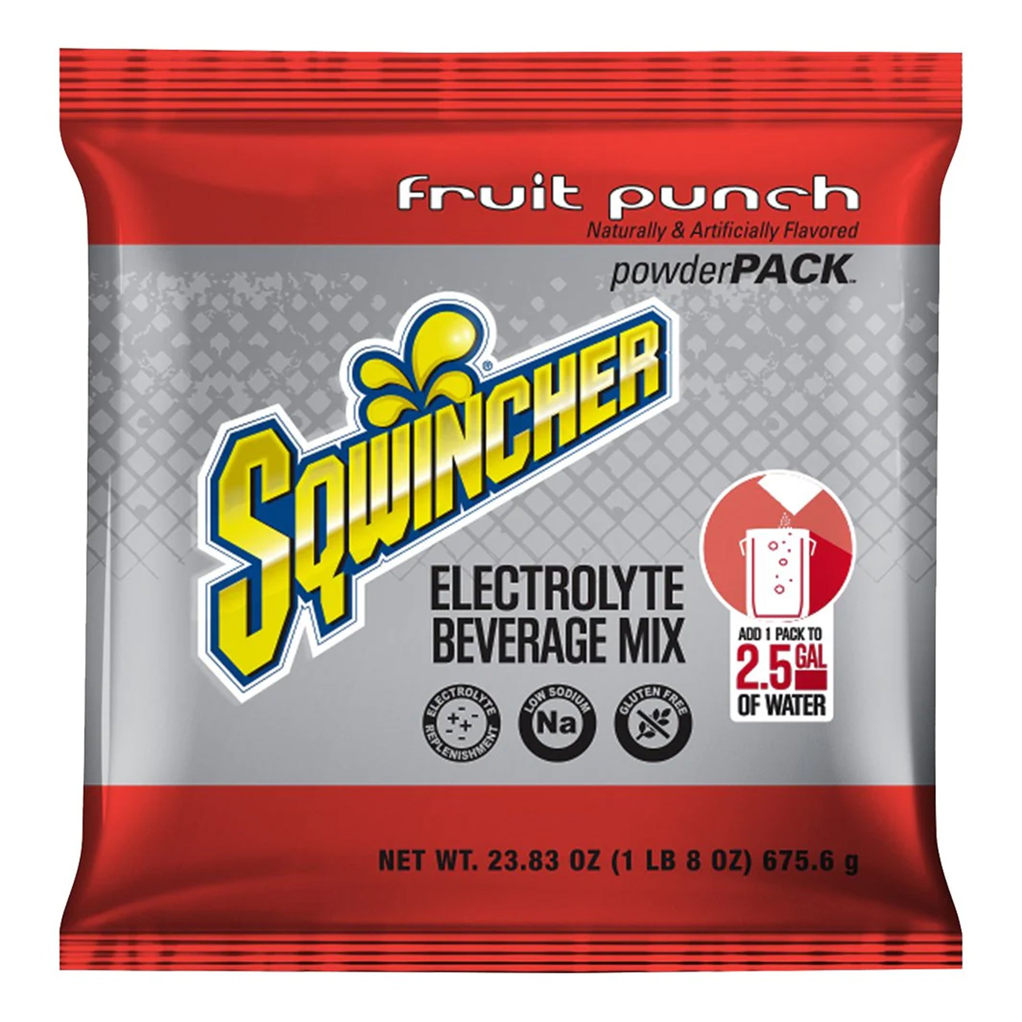 Sqwincher Powder Pack Electrolyte Beverage Mix, Fruit Punch MK 1065941