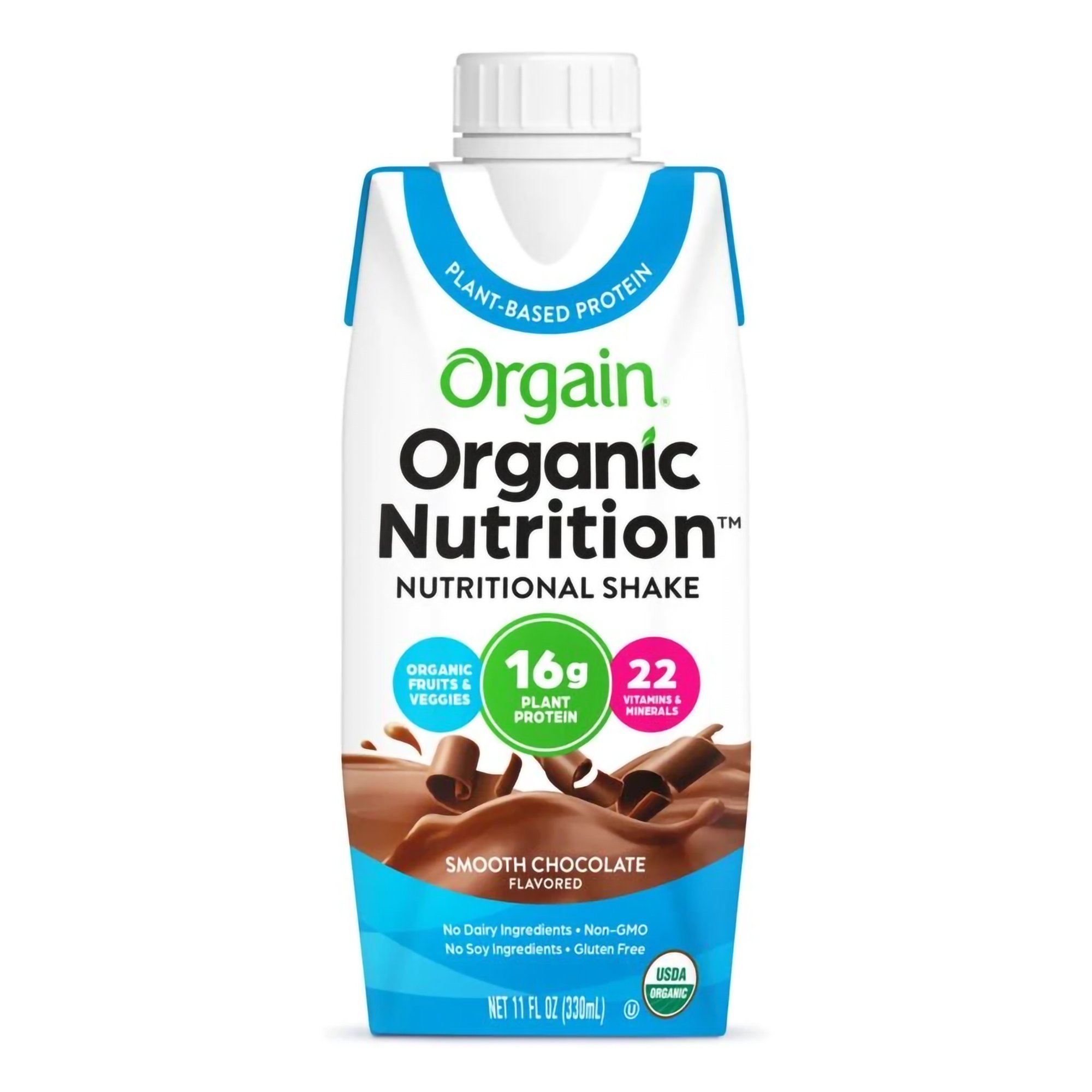 Orgain Organic Nutrition Vegan Chocolate Nutritional Shake, 11-ounce carton MK 1112295