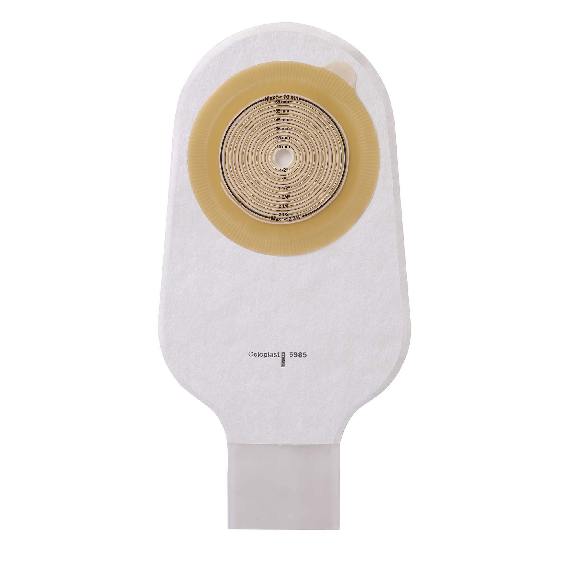 Assura One-Piece Opaque Colostomy Pouch, Cut to Fit Stomas 10  55mm MK 440562