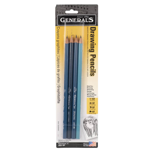 Drawing Pencil Set (HB, 3B, 5B, 6B)