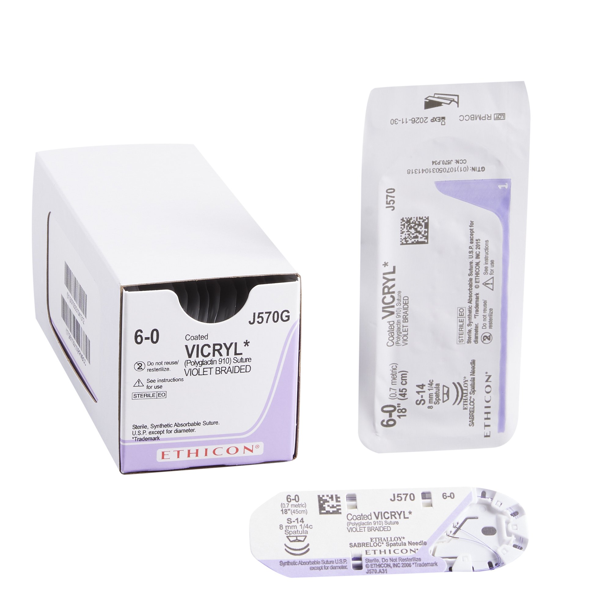 Coated Vicryl Suture with Needle MK 108456