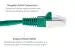Cat5e Shielded Ethernet Patch Cable, Half-moon Boot, 100 ft, Green