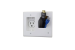 Recessed Low Voltage Cable Plate with Recessed Power, White