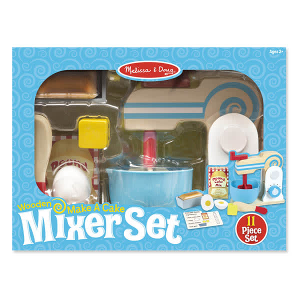 Melissa & Doug Wooden Make-A-Cake Mixer Set
