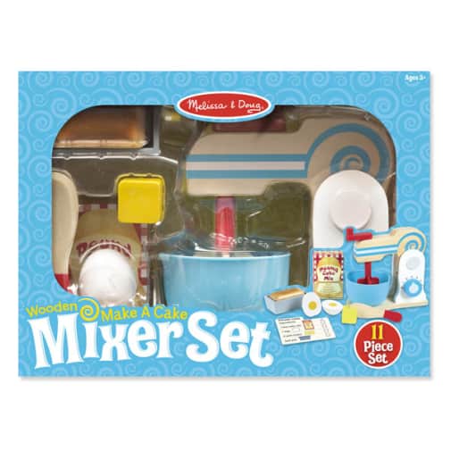 Melissa & Doug Wooden Make-A-Cake Mixer Set