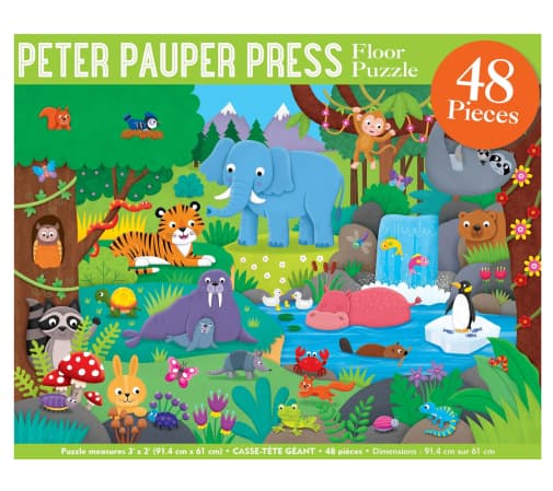 Peter Pauper Press Animal Kingdom Floor Puzzle (48 piece)