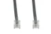 RJ11 Straight Modular Telephone Cable, Silver, 7ft, 6P/4C