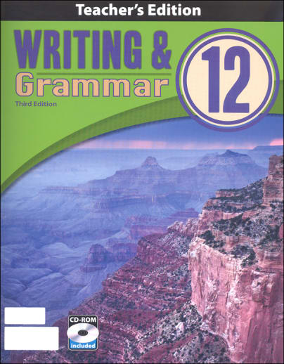 BJU Press Writing/Grammar 12 Teacher Book & CD 3rd Edition