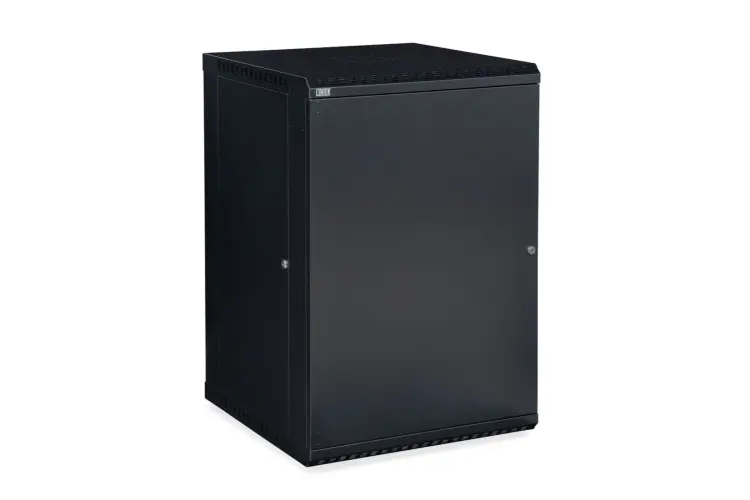 18U LINIER Fixed Wall Mount Cabinet - Solid Door