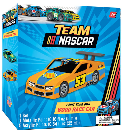 Team Nascar Paint Your Own Wood Race Car