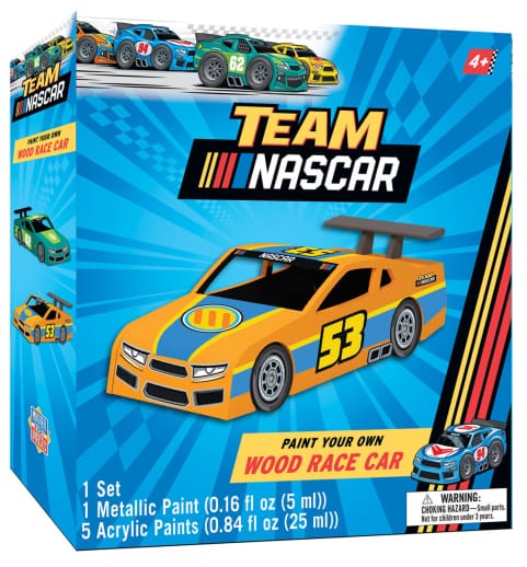 Team Nascar Paint Your Own Wood Race Car