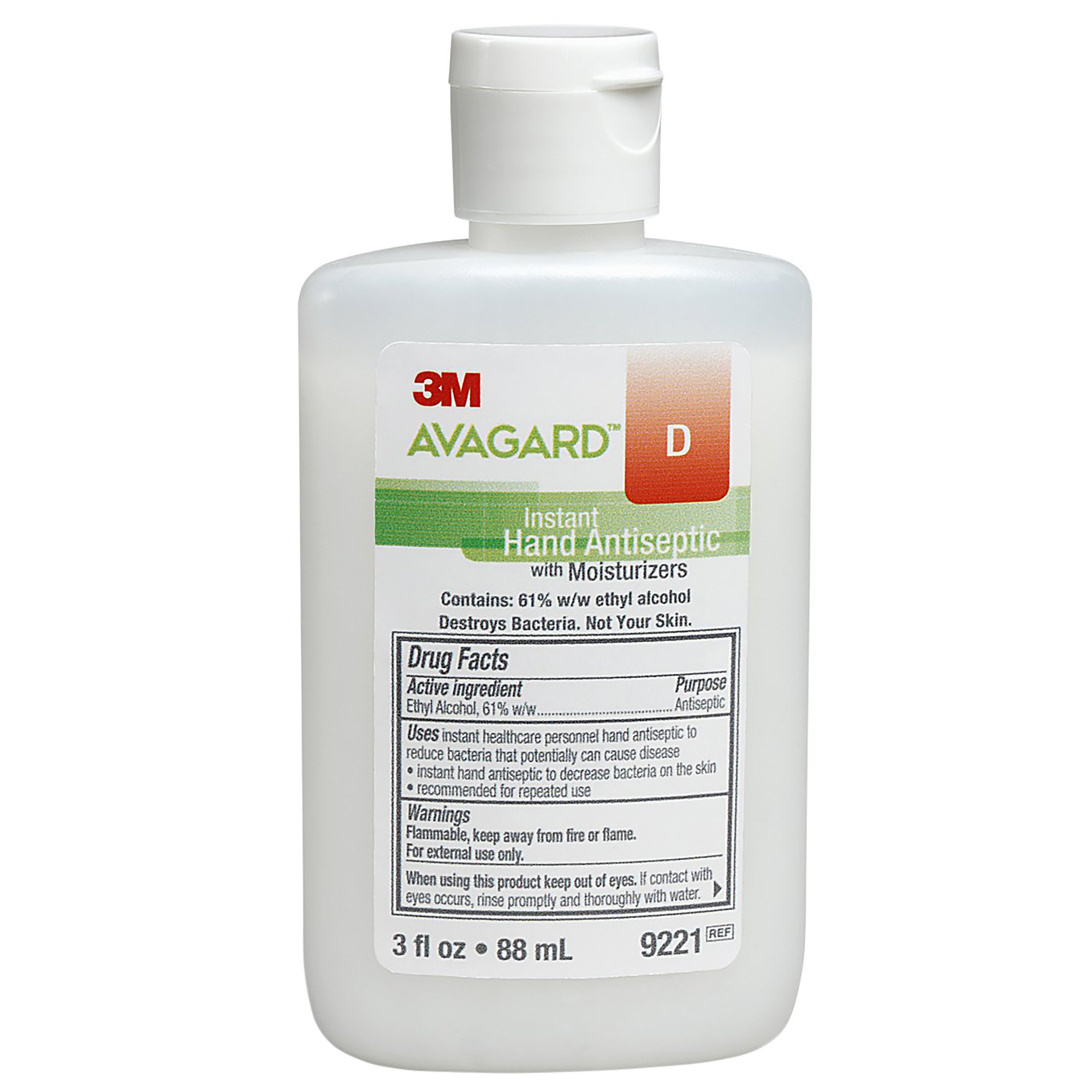 3M Avagard D Hand Antiseptic with Moisturizers, 3 fl oz Bottle MK 406350