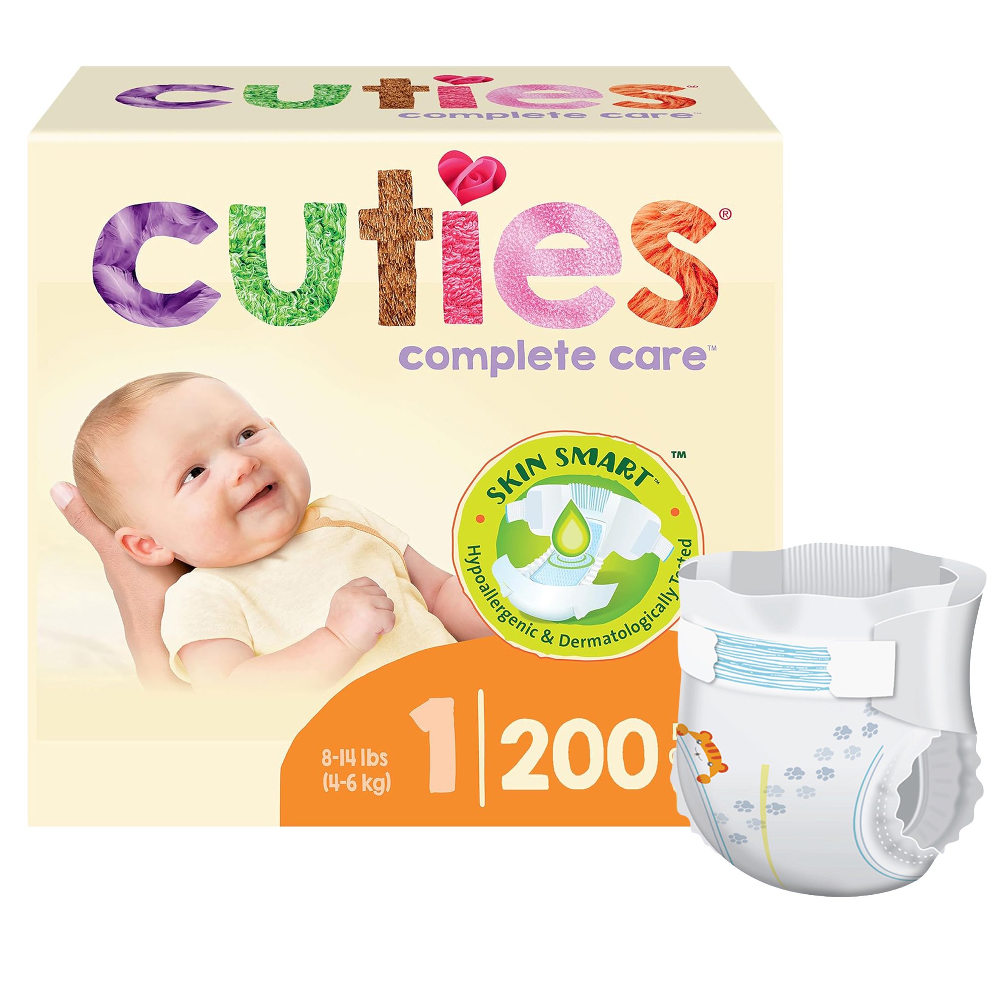 Cuties Complete Care Diapers, Size 1 MK 1206479