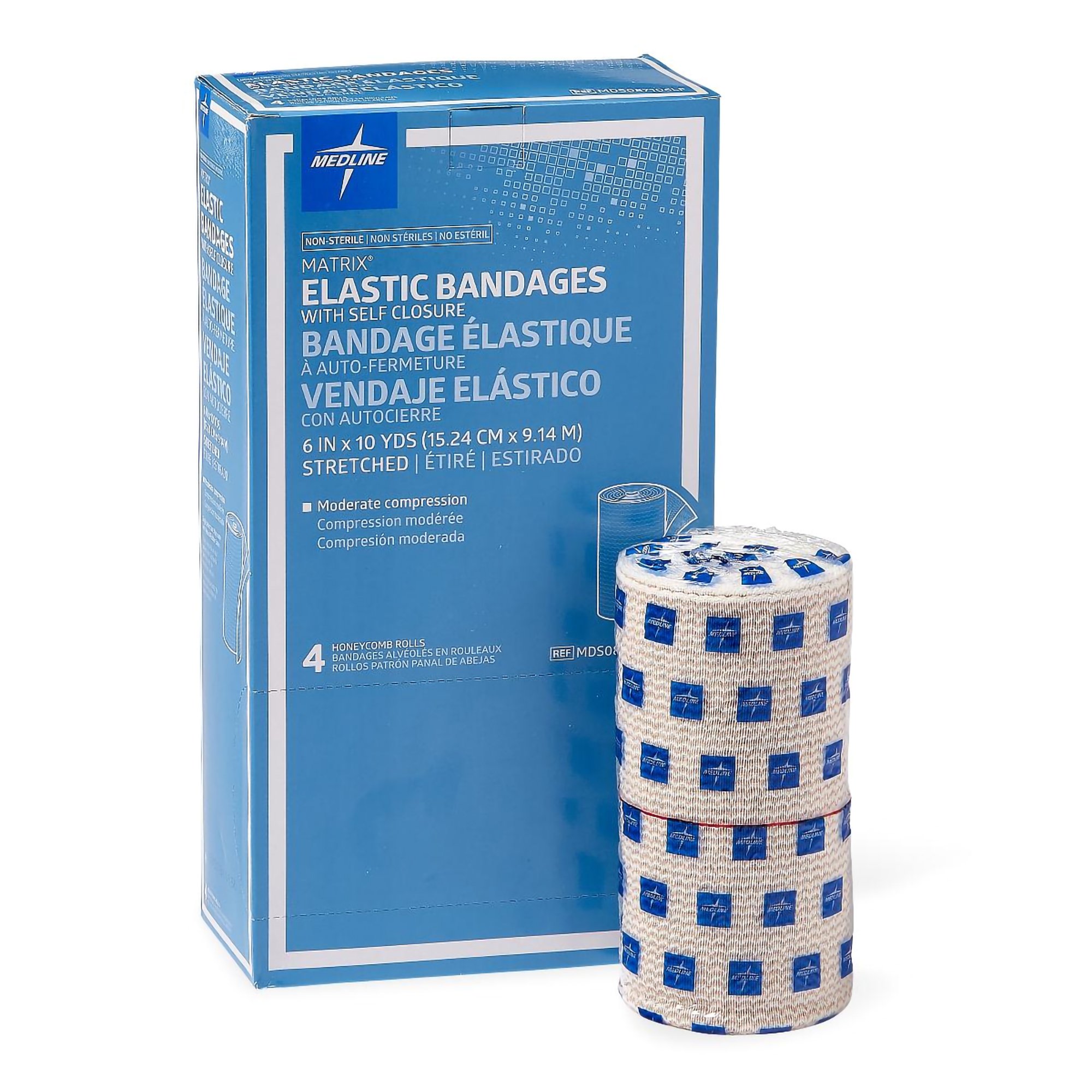 Matrix Double Hook and Loop Closure Elastic Bandage, 6 Inch x 10 Yard MK 447690