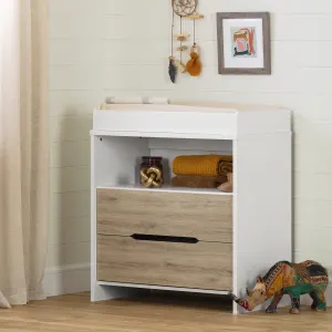 Changing Table with Drawers and Open Storage