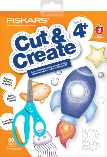Fiskars Cut & Create 4+ with Blunt Kids 5" Scissors