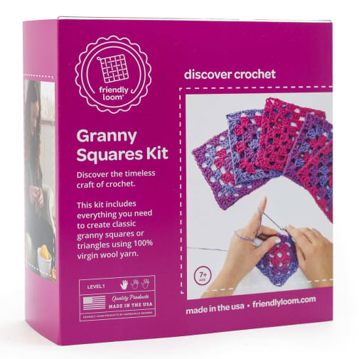 Granny Squares Kit - Berry