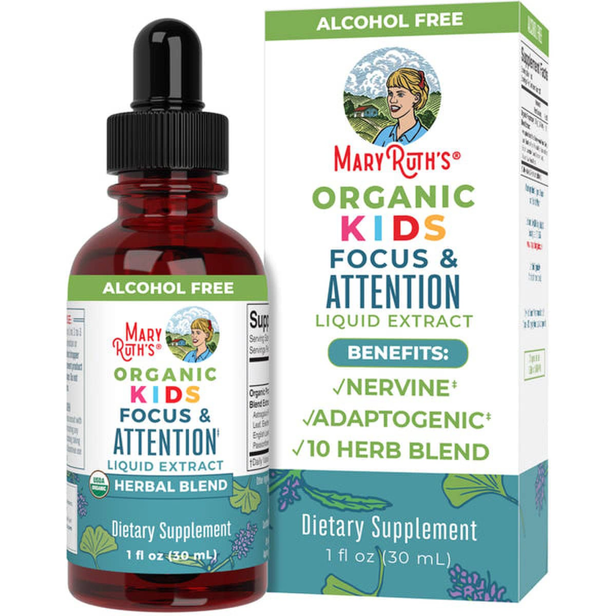 Mary Ruth's Organic Kids Focus & Attention Liquid Drops MK 1271770