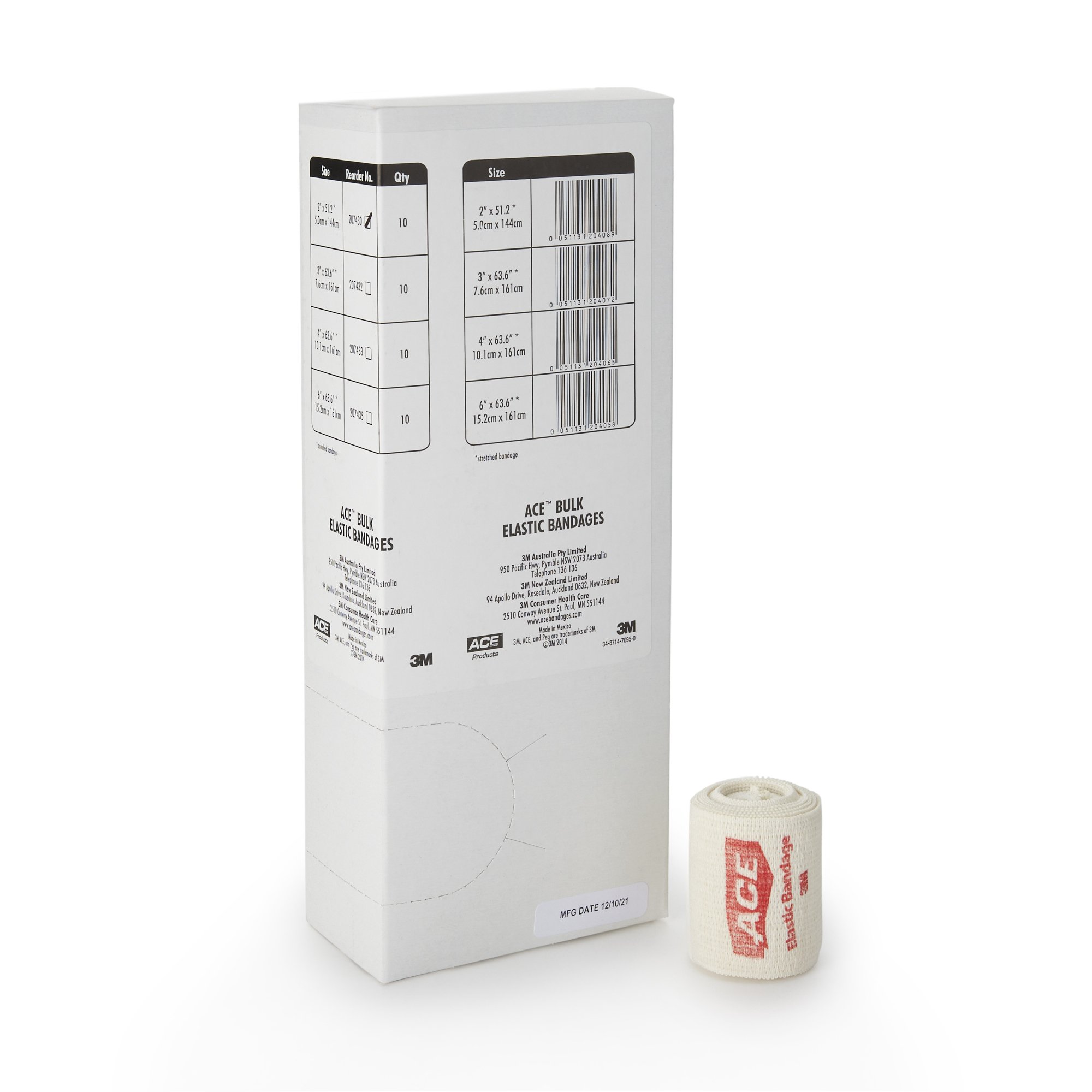 3M Ace Clip Detached Closure Elastic Bandage, 2 Inch x 5 Yard MK 620