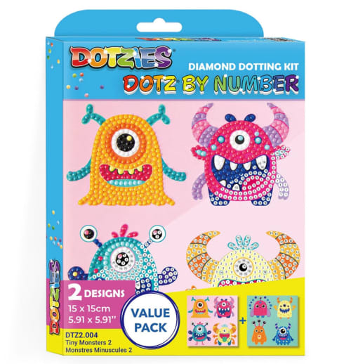 Dotzies Dotz By Number - Tiny Monsters 2