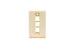 Keystone Wall Plate, 3 Port, Beige / Ivory