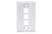Keystone Wall Plate, 3 Port, White