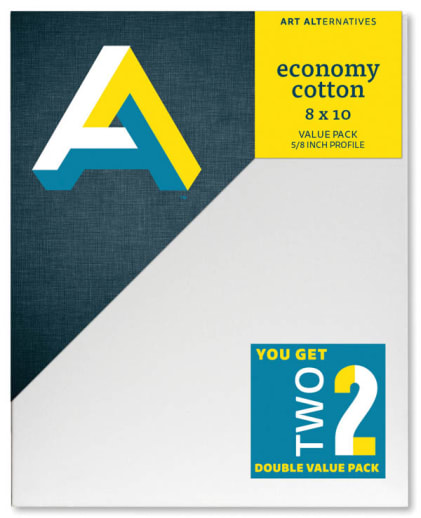 Canvas Economy Cotton Stretched 2 pack (8 x 10)