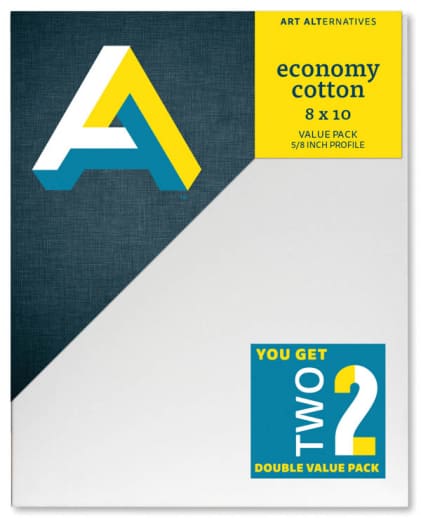 Canvas Economy Cotton Stretched 2 pack (8 x 10)