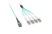 MTP® Female to 4x LC Duplex OM4 Multimode 8-Fiber Breakout Cable, Type B, OFNP, 7m